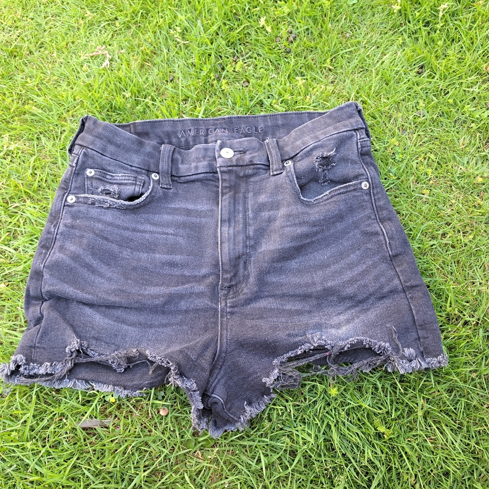 American Eagle Outfitters Black Stretch Jean Shorts